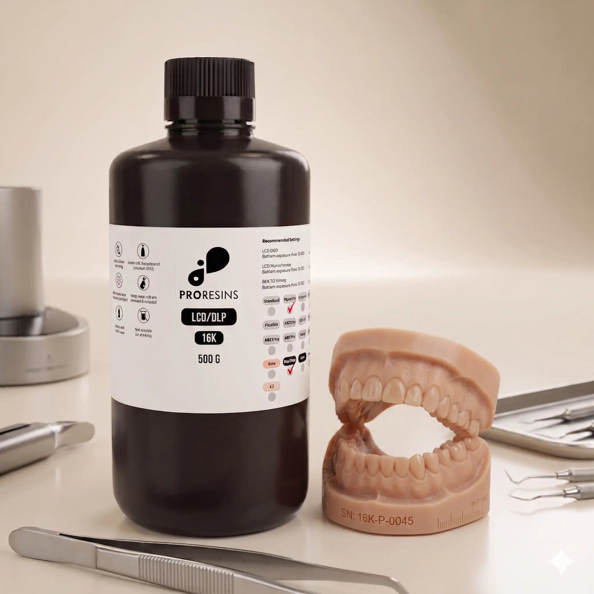 PRORESIN Dental Model Resin 500G - Printfy3D-3D Printer Egypt