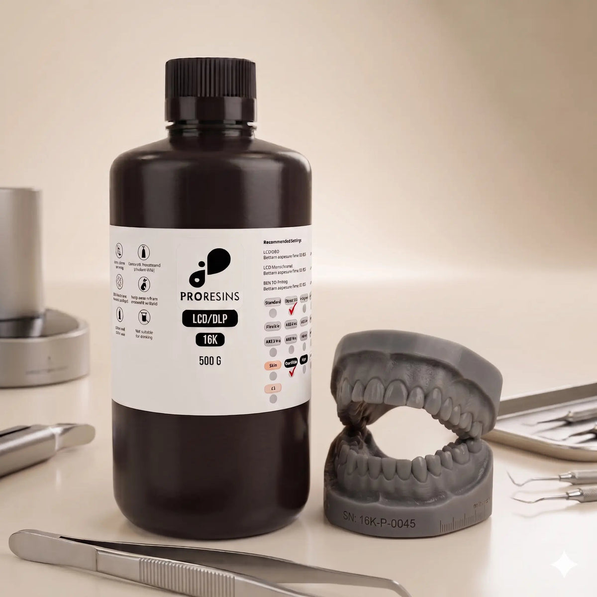 PRORESIN Dental Model Resin 500G - Printfy3D-3D Printer Egypt