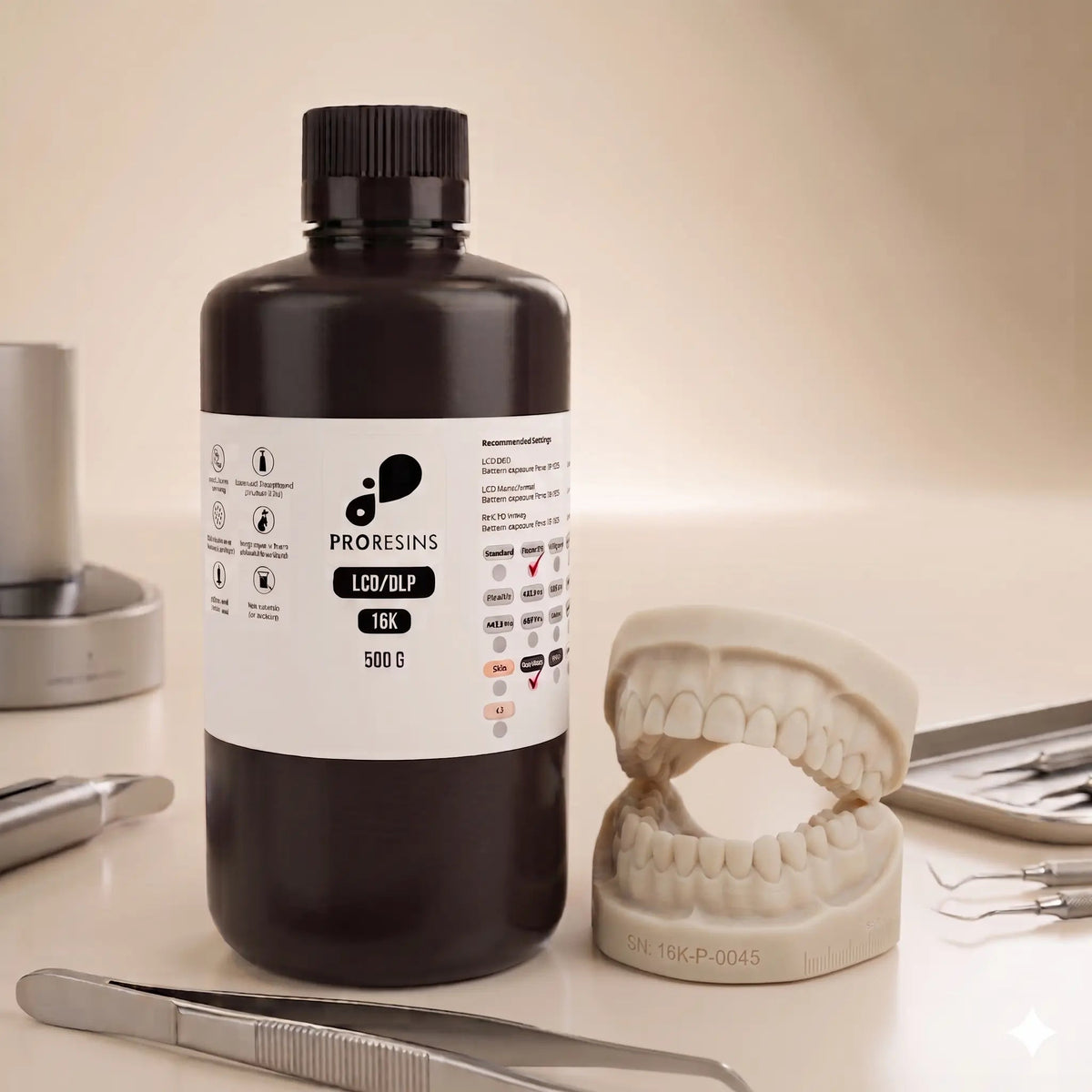 PRORESIN Dental Model Resin 500G - Printfy3D-3D Printer Egypt